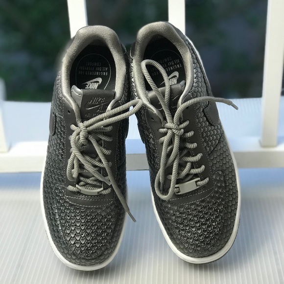 NWT Nike Air Force 1 Upstep PRM Mtls Pewter WMNS - Picture 6 of 8